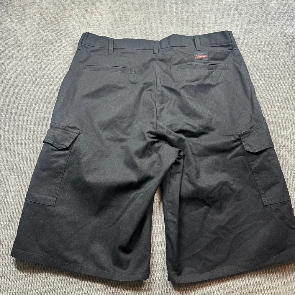 Genuine Dickies Cargo Shorts Mens 36 Black   Workwear Utility Relaxed